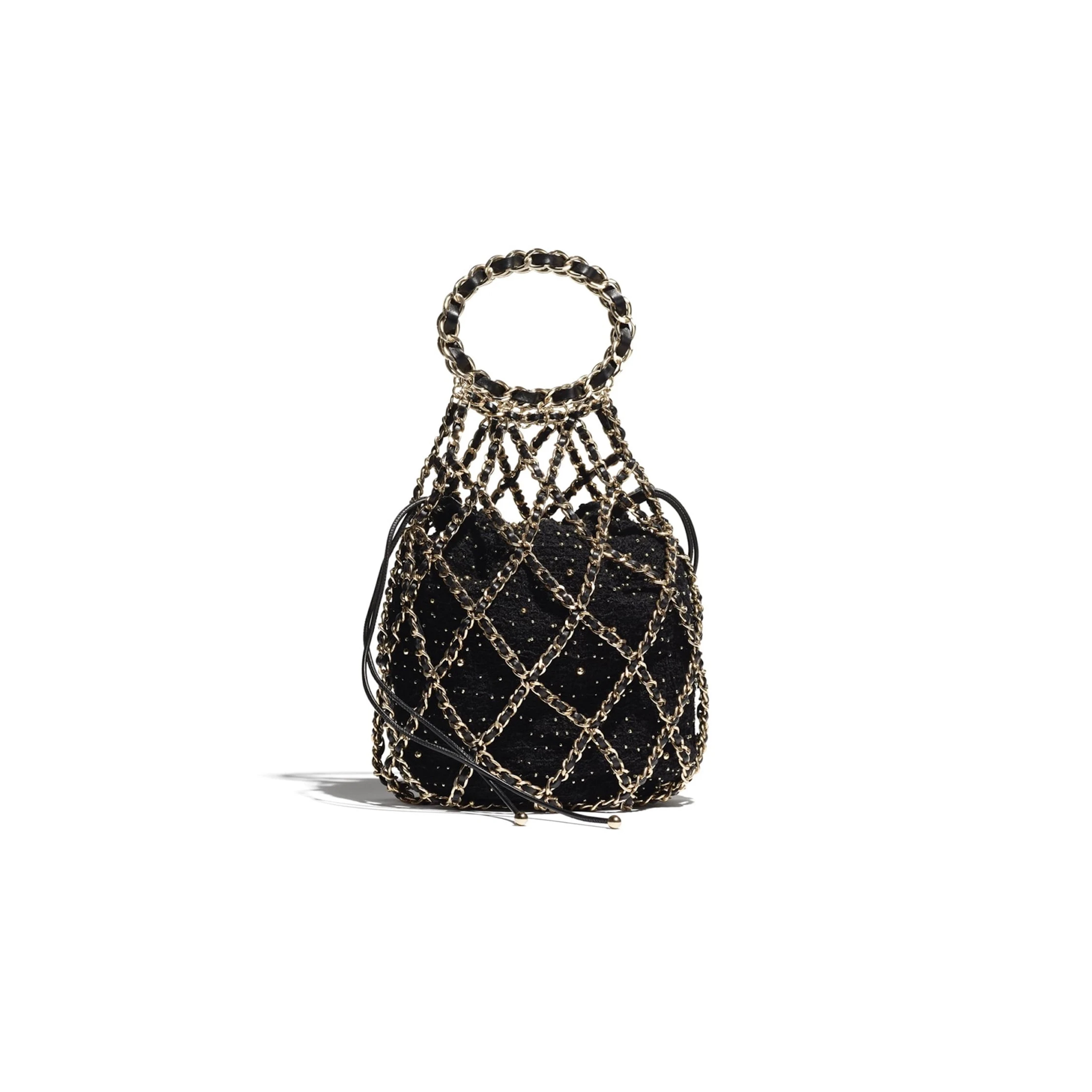 CHANEL TWEED DRAWSTRING BAG 596321 (30*25*5cm)